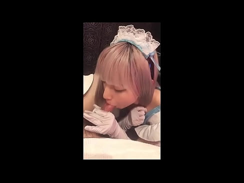 ❤️ Japanese Idol [mayuka], franskur vinnukonubúningur, 1. hluti, blástur og hristur af sér með húðkrem ☑ Klám hjá okkur ❌️